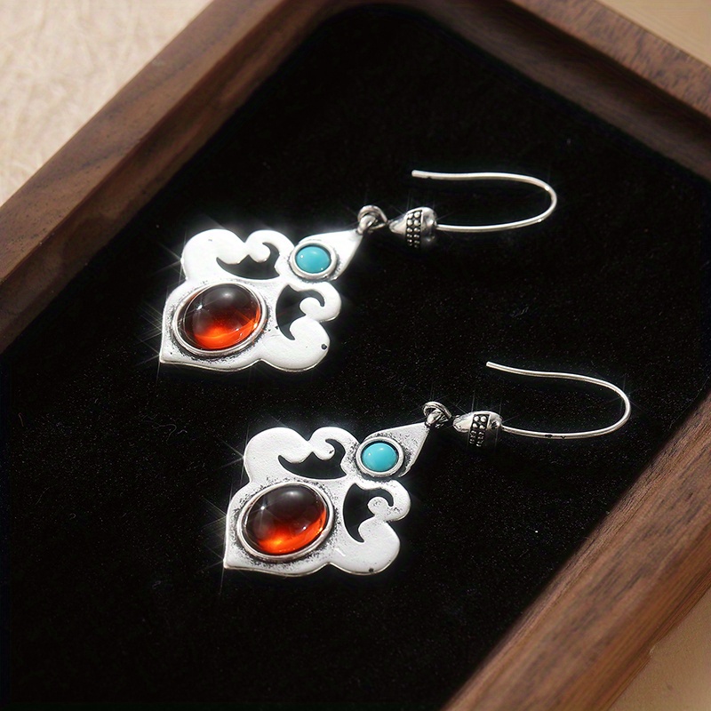 Women's Bohemian Turquoise K Plated Southwestern Earrings
